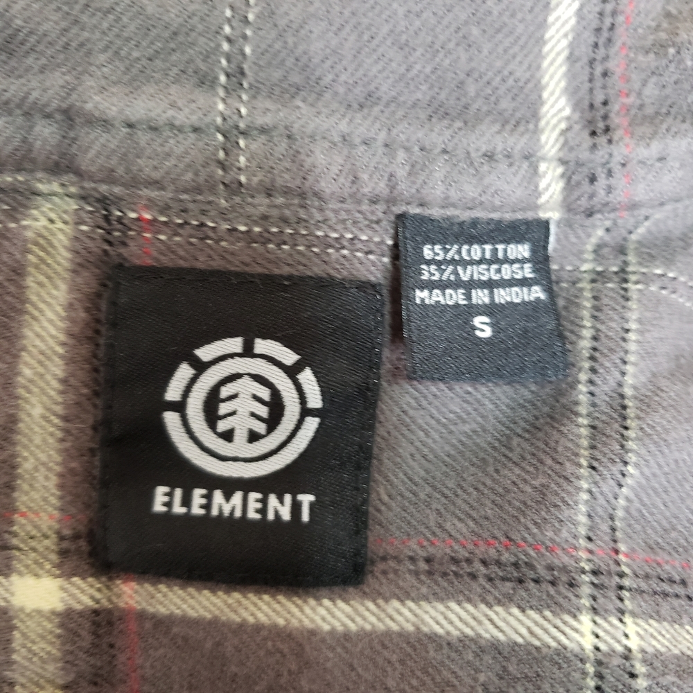 Element Button Down Shirt Plaid Jacket Size S - image 8